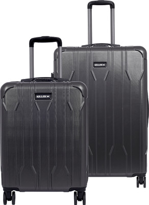 KILLER X track Light-Weight & Durable Polycarbonate Green Hard Luggage Cabin & Check-in Set 8 Wheels - 28 inch