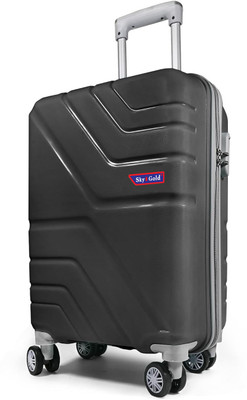 Sky Gold Hard ABS and PC Fiber 360° Wheel Spinner, Unbreakable Trolley Bag l Num Lock Check-in Suitcase 8 Wheels - 24 inch
