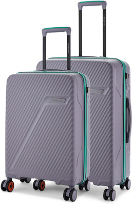 NASHER MILES Montreal Hard-Sided Polypropylene Luggage Set of 2 (Small & Medium) Suitcases Cabin & Check-in Set 8 Wheels - 24 inch