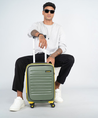WROGN With Laptop Compartment- Kangaroo Cabin Suitcase 8 Wheels - 22 Inch