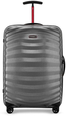 SAMSONITE Lite-Shock DSport Spinner 69 cms Eclipse Grey/Red Hardsided Check-In Luggage Expandable  Check-in Suitcase 8 Wheels - 27 inch