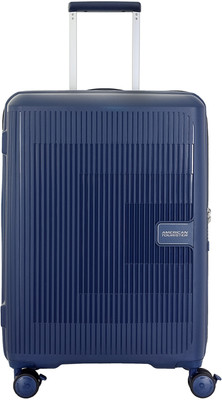 AMERICAN TOURISTER Aerostep Expander & Recessed TSA Lock Medium Check-In Trolley Bag Check-in Suitcase 4 Wheels - 26 inch