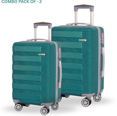 STUNNERZ (Small 55cm Medium 65cm) Suitcase Trolley Bags-with anti theft zipper Cabin & Check-in Set 8 Wheels - 20 inch