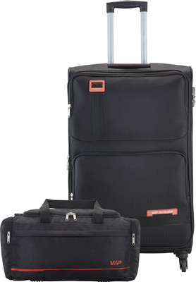 VIP Domina�Durable Polyester Soft sided Cabin size trolley with 45L duffle Expandable Check-in Suitcase - 31 Inch