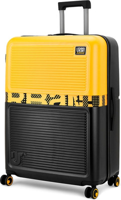 Urban Jungle by Safari Yellow Check-in Suitcase 8 Wheels - 28 inch