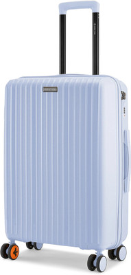 NASHER MILES Pondicherry Hardside Polypropylene Lavender Trolley Check-in Suitcase 8 Wheels - 24 inch