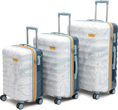 Uppercase Topo Set of 3 (S+M+L) Check-in 76cm Hardsided Trolley Bag, TSA Lock Cabin & Check-in Set 8 Wheels - 30 Inch