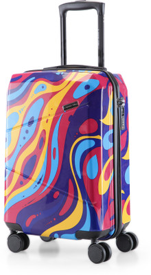 NASHER MILES Small Cabin Suitcase (55 Cm) – Manali Hard-sided Polycarbonate Cabin Pink Multicolor 55cm Trolley Bag – Pink For Rs. 2249 @ 62 %