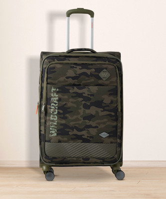 Wildcraft Sirius Plus : Pk3 : Olive_Camo : C+M+L Expandable  Overnighter & Briefcase 8 Wheels - 32 Inch