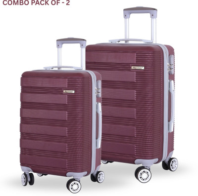 STUNNERZ (Small 55cm Medium 65cm) Suitcase Trolley Bags-with anti theft zipper Cabin & Check-in Set 8 Wheels - 20 inch