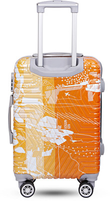 ANTHUB Hard Sided PC 8 Wheel Spinners, with Telescopic Steel Trolley and Number Lock Check-in Suitcase 4 Wheels - 24 inch