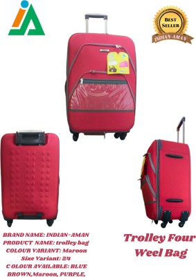 INDIAN-AMAN For 611 Expandable  Cabin Suitcase 4 Wheels - 24 inch