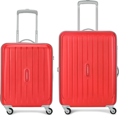 ARISTOCRAT Photon Set of 2 (Small 55cm | Medium 64cm) - Trolley Bag Cabin & Check-in Set 4 Wheels - 27 inch
