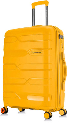 NASHER MILES Paris Hard-sided Polypropylene Check-In Luggage Yellow 28 inch |75cm Trolley bag Check-in Suitcase 8 Wheels - 28 inch
