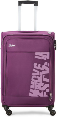 SKYBAGS Rhumba Polyester Softsided 69 cm Medium Trendy Purple Trolley Expandable  Check-in Suitcase 4 Wheels - 27 Inch