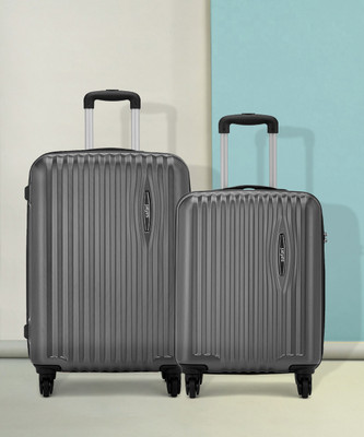 SAFARI Hard Body Set Of 2 Luggage – Glimpse Set Of 2 (56 Cm + 69 Cm) Gunmetal Grey Premium Hardsided Trolley – Grey For Rs. 3549 @ 82 %