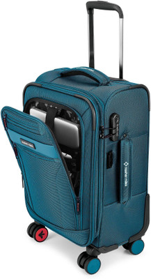 NASHER MILES Berlin Expander Soft-Sided Polyester 20 Inch Lightweight Travel Trolley Bag Expandable  Cabin Suitcase 8 Wheels - 20 inch