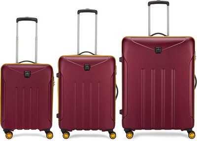 ARISTOCRAT Falcon Pro Set of 3 (Small 55cm Medium 65cm Large 75cm) Suitcase Cabin & Check-in Set 8 Wheels - 30 Inch