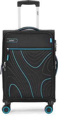 SAFARI Trolley bag 8 Wheel Small Cabin Size Black color