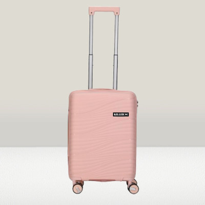 KILLER Small Cabin Suitcase (55 Cm) 4 Wheels – Hard Sided Spinners, Expandable Travel & Luggage Bags Trolley Bag – Gold For Rs. 1249 @ 90 %