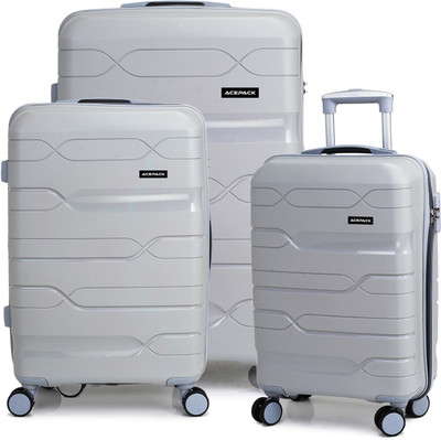ACEPACK by VERAGE Jupiter Set of 3 (Small 57cm| Medium 67cm| Large 78cm) Cabin & Check-in Set 8 Wheels - 28 Inch