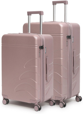 Assembly Polycarbonate Set of 24 and 28 inches Trolley with Packing Organisers - Flowe Expandable  Cabin & Check-in Set 4 Wheels - 28 Inch