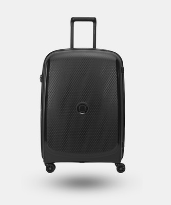 DELSEY Belmont Plus 71 Cm Polypropylene 4 Double Wheel Black Expandable Hard Suitcase Expandable  Check-in Suitcase 4 Wheels - 27 inch