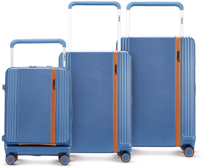 Timus Starlite Premium Wide Handle Polycarbonate Trolley Bag Combo- 58cm, 68cm & 78cm Cabin & Check-in Set 8 Wheels - 28 inch