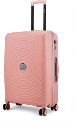 NASHER MILES Goa Hard-sided Polypropylene Check-In Luggage Peach 65cm Trolley bag Check-in Suitcase 8 Wheels - 24 inch