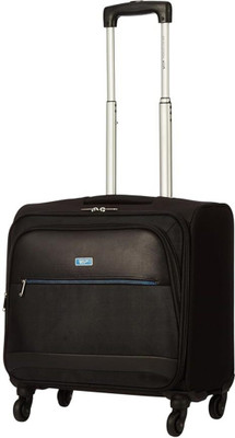 VIP BETA 46CM POLYESTER 4W BLACK BUSINESS Overnighter & Briefcase 4 Wheels - 18 Inch