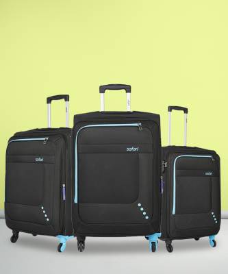 Large Cabin &amp; Check-in Set (75 cm) - Star set of 3 Luggage Combo - Black