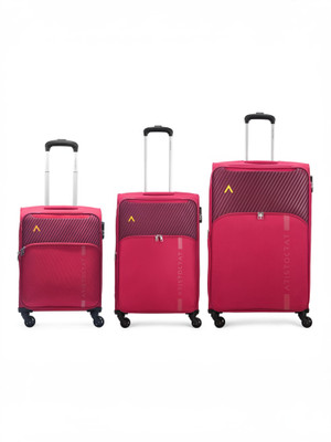 ARISTOCRAT STRIKER 4W STROLLY Set of 3 (Small 55cm | Medium 69cm | Large 79cm) MAROON Expandable  Cabin & Check-in Set 4 Wheels - 31 Inch