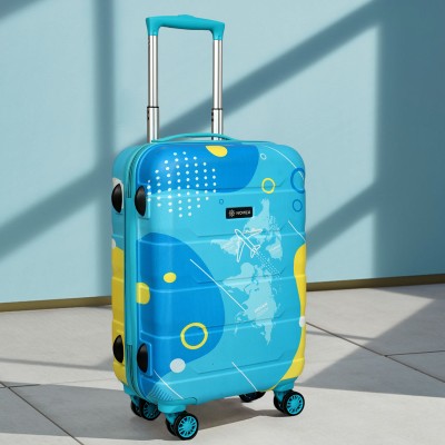 NOVEX Aqua Check-in Size Unbreakable Polycarbonate Hard Trolley Luggage with 4 Wheel Check-in Suitcase 4 Wheels - 24 inch