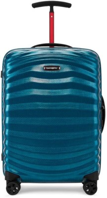 SAMSONITE Lite-Shock DSport Spinner 55 cms Petrol Blue/Red Hardsided Cabin Luggage Expandable  Cabin & Check-in Set 8 Wheels - 22 inch