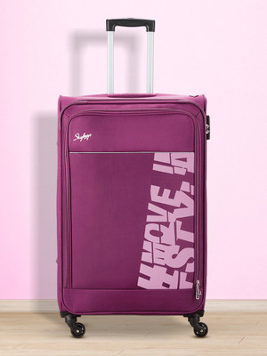 SKYBAGS Rhumba Polyester Softsided 79 cm Large Trendy Luggage Purple Trolley Expandable  Check-in Suitcase 4 Wheels - 31 Inch
