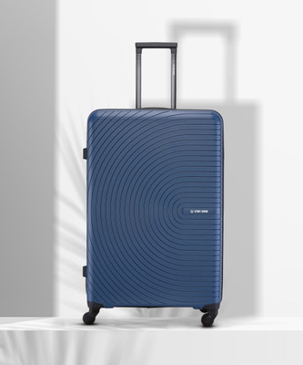 Stony Brook by Nasher Miles Crescent Hard-Sided Polypropylene Set of 2 Navy Blue Trolley Bags (55 & 65 cm) Cabin & Check-in Set 4 Wheels - 24 inch