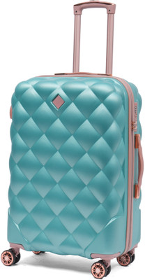 shan creations Hard Shell Luggage Trolley Bag 60° Dual Spinner Wheels Suitcase Expandable  Check-in Suitcase 4 Wheels - 24 inch