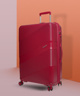 AMERICAN TOURISTER KRYPTON SP 55 Cm 4Wheel TSA EXP CAM RED Polycarbonate Trolley Bag Expandable  Cabin Suitcase 4 Wheels - 22 inch