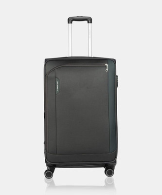NASHER MILES Dallas Expander Soft-Sided Polyester Check-in Luggage Grey 24 inch |65cm Trolley Bag Expandable  Check-in Suitcase 4 Wheels - 24 inch