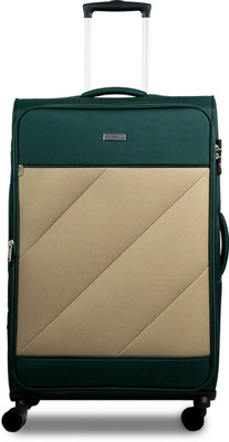 Carriall Slash Large Size Green and Beige Check-in Luggage Expandable  Check-in Suitcase 4 Wheels - 28 inch
