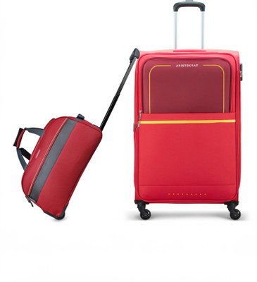 ARISTOCRAT Evolve Large Bag 79cm & Sierra Duffle Trolley 52cm For Travel Expandable  Check-in Suitcase 4 Wheels - 34 inch