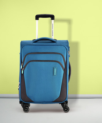AMERICAN TOURISTER KANSAS SPINNER 57 CM BLUE Expandable  Cabin Suitcase 4 Wheels - 22 Inch