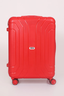 Msq Enterprises Textured Hard-Side Medium Check-in Suitcase 4 Wheels - 24 Inch