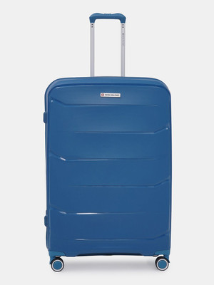 SWISS MILITARY Hard Case Eight Wheel Luggage Trolley Bag Combination- Lock, Navy (Large, 79cm) Check-in Suitcase 8 Wheels - 31 inch