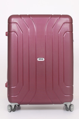 Msq Enterprises Textured Hard-Side Medium Check-in Suitcase 4 Wheels - 24 Inch