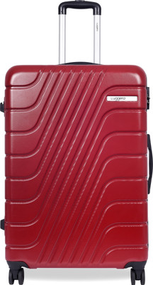 Luggero ETERNAL Light-Weight & Durable Polycarbonate (CHILLI RED) Hard Check-in Suitcase 8 Wheels - 28 inch