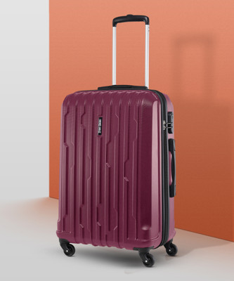 Stony Brook by Nasher Miles Storm Hard-Sided Polycarbonate Check-in Luggage Wine Red 24inch|65cm Trolley Bag Check-in Suitcase 4 Wheels - 24 inch