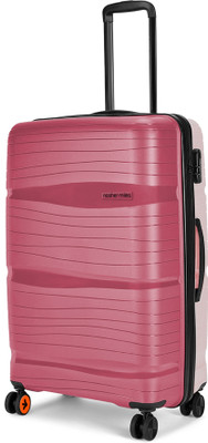 NASHER MILES Large Check-in Suitcase (75 Cm) 8 Wheels – Nicobar Hard-Sided Polypropylene Check-In Luggage 28 Inch |75cm Trolley Bag (Maroon-Brown) – Maroon, Brown For Rs. 2799 @ 84 %
