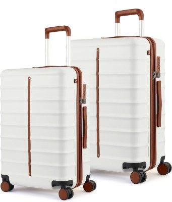 Assembly Premium Hardsided Medium & Large Check-in Trolley Bags Combo Set (62, 73 cm) Check-in Suitcase 8 Wheels - 28 inch