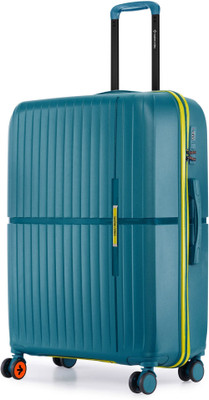NASHER MILES Springfield Hard-Sided Polypropylene Check-in Luggage Navy Blue 75cm Trolley Bag Check-in Suitcase 8 Wheels - 28 inch